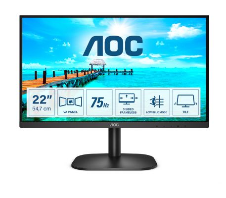 AOC B2 22B2H/EU Monitor PC 54,6 cm (21.5") 1920 x 1080 Pixel Full HD LED Nero