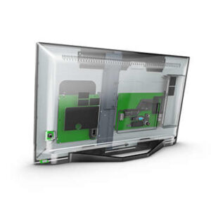 Philips 24HFL3014P/12 TV 61 cm (24") HD Nero, Trasparente 250 cd/m²