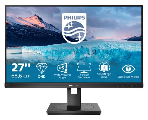 Philips S Line 275S1AE/00 Monitor PC 68,6 cm (27") 2560 x 1440 Pixel 2K Ultra HD LCD Nero