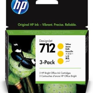 HP Confezione da 3 cartucce di inchiostro giallo originale DesignJet 712 da 29 ml