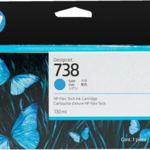 HP Cartuccia di inchiostro ciano DesignJet 738 da 130 ml