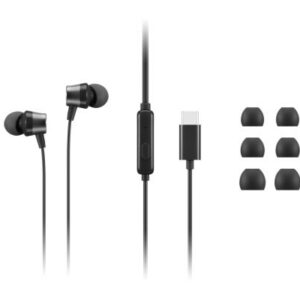 Lenovo 4XD1J77351 cuffia e auricolare Cablato In-ear Ufficio USB tipo-C Nero