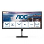 AOC V5 CU34V5C/BK Monitor PC 86,4 cm (34") 3440 x 1440 Pixel Wide Quad HD LED Nero