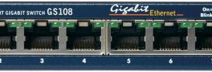 NETGEAR GS108GE switch di rete Non gestito Gigabit Ethernet (10/100/1000) Blu