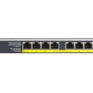 NETGEAR GS108LP Non gestito Gigabit Ethernet (10/100/1000) Supporto Power over Ethernet (PoE) 1U Nero, Grigio