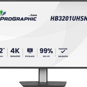 iiyama ProGraphic HB3201UHSNP-B1 Monitor PC 80 cm (31.5") 3840 x 2160 Pixel 4K Ultra HD Nero