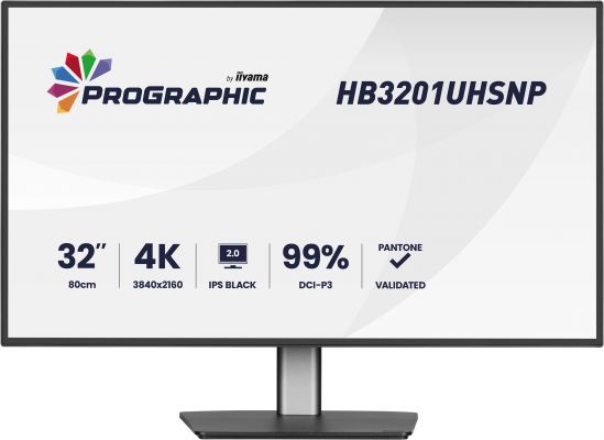 iiyama ProGraphic HB3201UHSNP-B1 Monitor PC 80 cm (31.5") 3840 x 2160 Pixel 4K Ultra HD Nero