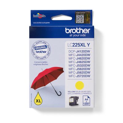 Brother LC225XLY cartuccia d'inchiostro 1 pz Originale Resa elevata (XL) Giallo
