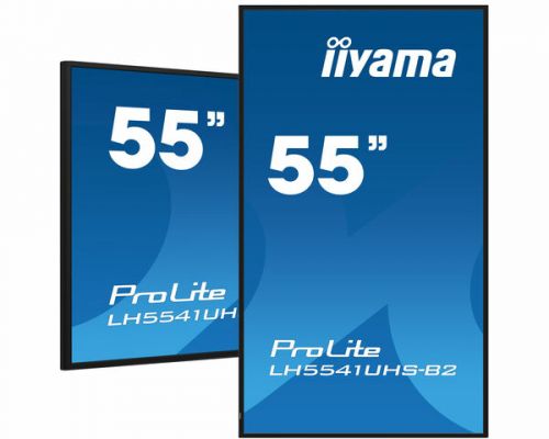 iiyama LH5541UHS-B2 visualizzatore di messaggi Design chiosco 138,7 cm (54.6") LCD 500 cd/m² 4K Ultra HD Nero Processore integrato 24/7