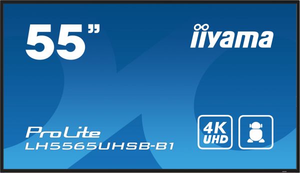 iiyama LH5565UHSB-B1 visualizzatore di messaggi Design chiosco 138,7 cm (54.6") LED Wi-Fi 800 cd/m² 4K Ultra HD Nero Processore integrato Android 11 24/7