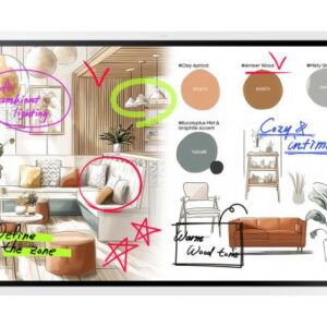 Samsung WM55FX lavagna interattiva 139,7 cm (55") 3840 x 2160 Pixel Touch screen Grigio, Bianco HDMI
