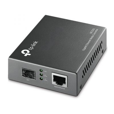 TP-Link Omada MC220L convertitore multimediale di rete 1000 Mbit/s Modalità multipla, Modalità singola Nero