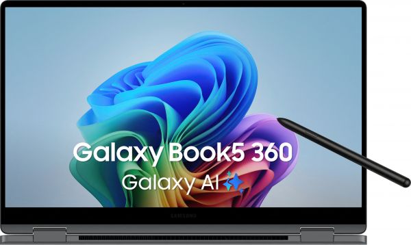 Samsung Galaxy Book5 360 Copilot+ PC Intel Core Ultra 7 256V Ibrido (2 in 1) 39,6 cm (15.6") Touch screen Full HD 16 GB LPDDR5x-SDRAM 512 GB SSD Wi-Fi 7 (802.11be) Windows 11 Pro Grigio Italiano