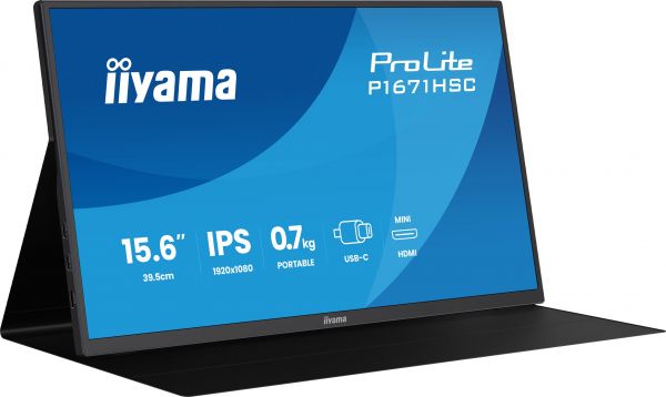 iiyama ProLite P1671HSC-B1 Monitor PC 39,6 cm (15.6") 1920 x 1080 Pixel Full HD LED Nero