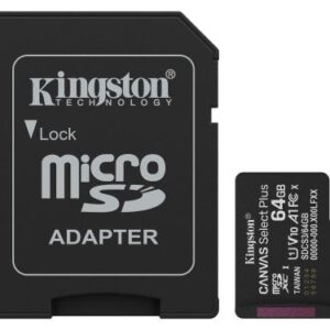 Kingston Technology 64GB microSDXC Canvas Select Plus Gen3 100MB/s A1 (Adattatore SD incluso)