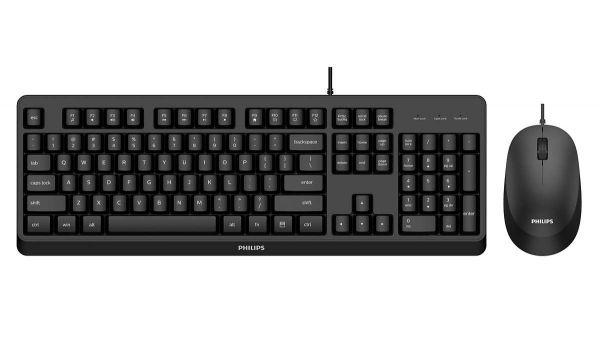Philips Serie 2000 SPT6207BL/34 tastiera Mouse incluso Universale USB QWERTY Inglese Nero