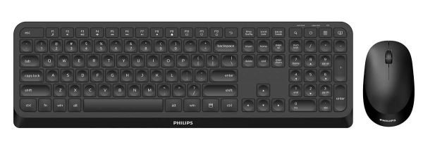 Philips Serie 3000 SPT6307B/34 tastiera Mouse incluso Casa RF Wireless Inglese US Nero
