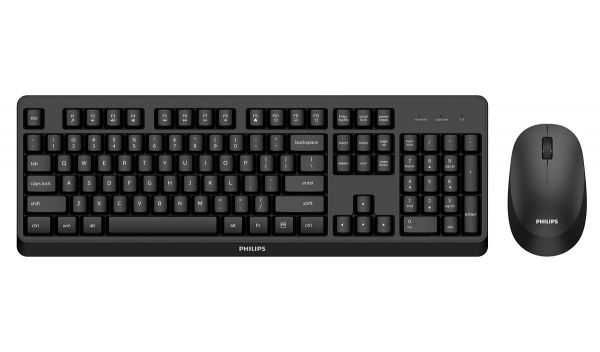 Philips Serie 3000 SPT6307BL/34 tastiera Mouse incluso Universale RF Wireless QWERTY Inglese Nero