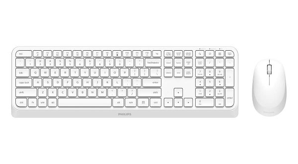 Philips Serie 3000 SPT6307W/34 tastiera Mouse incluso Universale RF Wireless QWERTY Inglese Bianco
