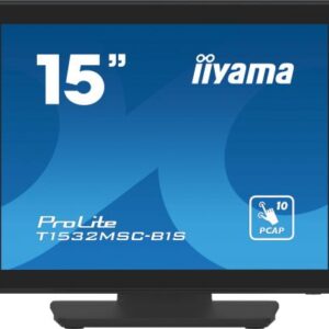 iiyama ProLite T1532MSC-B1S Monitor PC 38,1 cm (15") 1024 x 768 Pixel XGA LCD Touch screen Nero