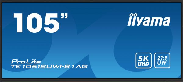 iiyama TE10518UWI-B1AG visualizzatore di messaggi Design chiosco 2,66 m (104.6") LED Wi-Fi 450 cd/m² 5K Ultra HD Nero Touch screen Processore integrato Android 16/7
