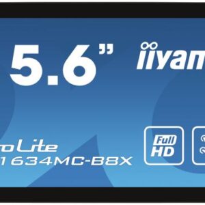 iiyama ProLite TF1634MC-B8X Monitor PC 39,6 cm (15.6") 1920 x 1080 Pixel Full HD LED Touch screen Multi utente Nero