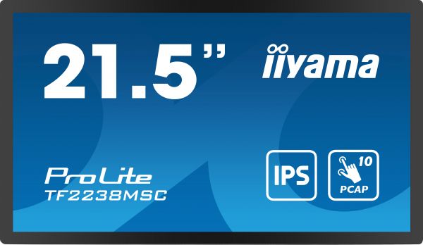 iiyama TF2238MSC-B1 Monitor PC 53,3 cm (21") 1920 x 1080 Pixel Full HD LED Touch screen Nero