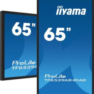 iiyama TF6539AS-B1AG visualizzatore di messaggi Design chiosco 163,8 cm (64.5") LED 435 cd/m² 4K Ultra HD Nero Touch screen Processore integrato Android 11 24/7