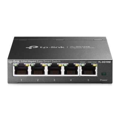 TP-Link TL-SG105E switch di rete Gestito L2 Gigabit Ethernet (10/100/1000) Nero