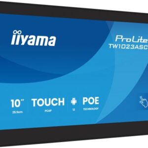 iiyama TW1023ASC-B3P visualizzatore di messaggi Design chiosco 25,6 cm (10.1") Wi-Fi 385 cd/m² WXGA Nero Touch screen Processore integrato Android 24/7