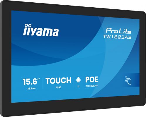 iiyama TW1623AS-B3P Monitor PC 39,6 cm (15.6") 1920 x 1080 Pixel Full HD LED Touch screen Nero