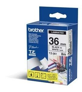Brother TZE-261 nastro per etichettatrice Nero su bianco TZ