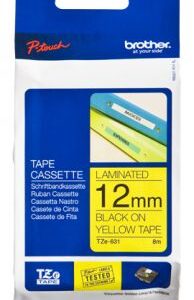 Brother TZE-631 nastro per etichettatrice Nero su giallo