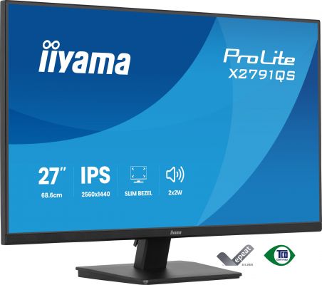 iiyama ProLite X2791QS-B1 Monitor PC 68,6 cm (27") 2560 x 1440 Pixel Quad HD LED Nero