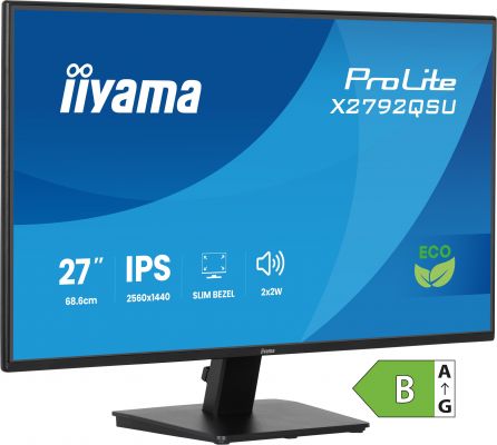 iiyama ProLite X2792QSU-B1 Monitor PC 68,6 cm (27") 2560 x 1440 Pixel Quad HD LED Nero