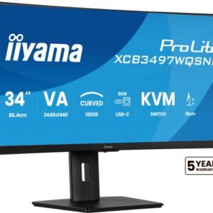 iiyama ProLite XCB3497WQSNP-B1 Monitor PC 86,4 cm (34") 3440 x 1440 Pixel UltraWide Quad HD LED Nero