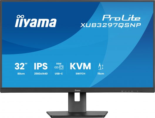 iiyama ProLite XUB3297QSNP-B1 Monitor PC 81,3 cm (32") 2560 x 1440 Pixel Quad HD LED Nero