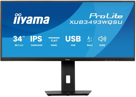 iiyama ProLite XUB3493WQSU-B6 Monitor PC 86,4 cm (34") 3440 x 1440 Pixel UltraWide Quad HD LED Nero